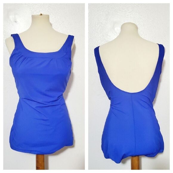 Roxanne VTG Blue one piece Swimsuit Size 18 Cup D - Picture 1 of 11